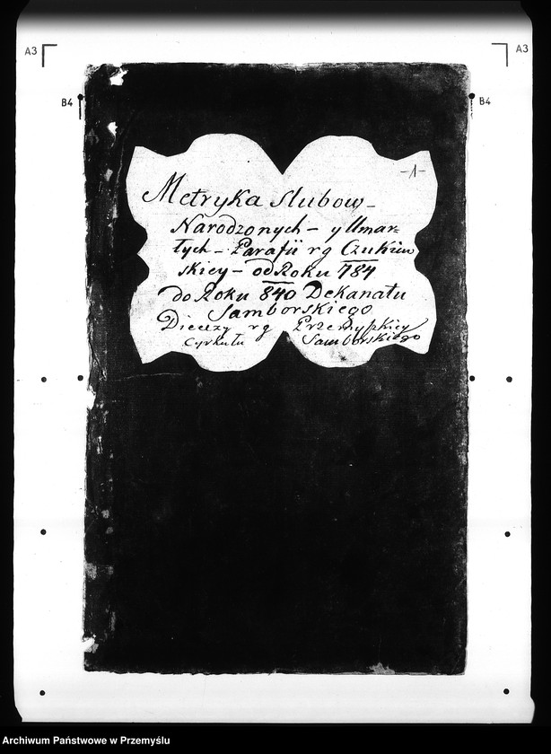 Obraz 5 z jednostki "[Kopie ksiąg metrykalnych parafii Czukiew z filią Uherce (dekanat Sambor)]"