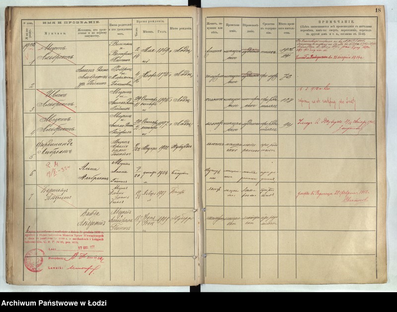 image.from.unit.number "[Księga ludności stałej m. Łodzi guberni piotrkowskiej - Dzielnicy Stara Wieś nr domu 19-28]"