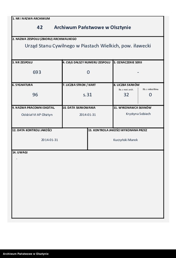 Obraz 1 z jednostki "Sterbe-Neben-Register Nr 1 - 29"