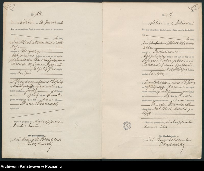 Obraz 10 z jednostki "Geburts-Haupt-Register"