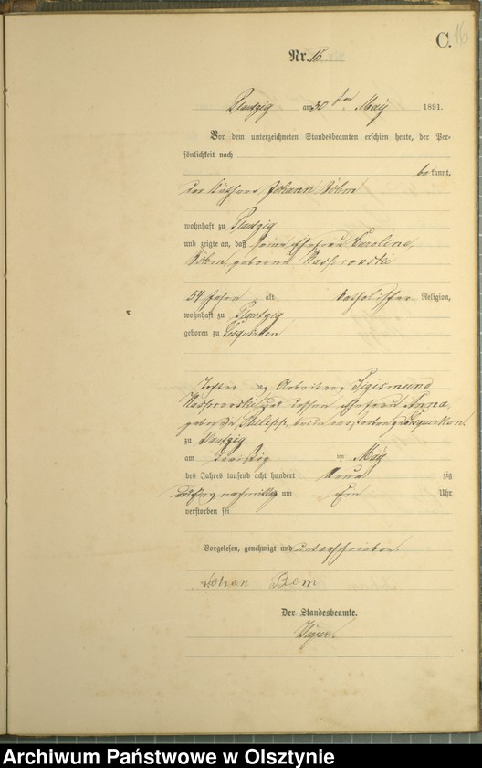 image.from.unit.number "Sterbe-Haupt-Register Nr 1 - 31"