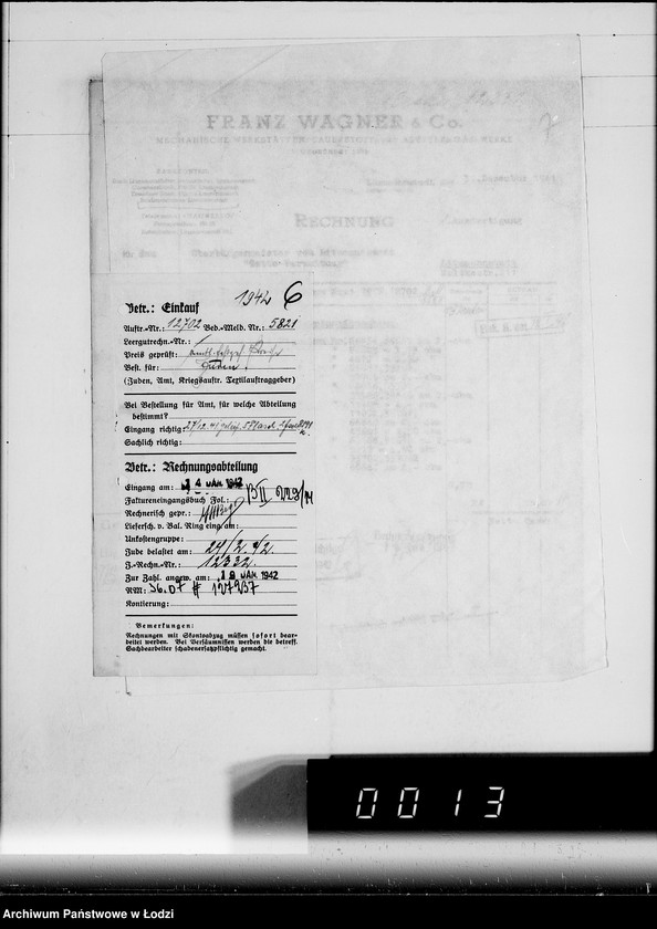 Obraz 10 z jednostki "W. [rachunki za dostawy towarów dla Getta]"