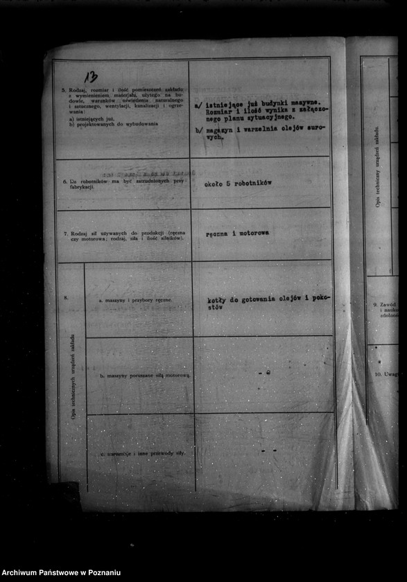 Obraz 17 z jednostki "/Zatwierdzenie budowy zakładu przemysłowego Rolniczej Spółki Olejarskiej Spółka z o. o. w Szamotułach/"