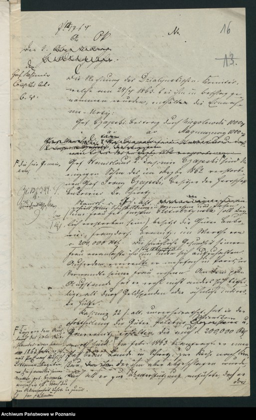 Obraz 20 z jednostki "A. betr. die Familie Czapski"