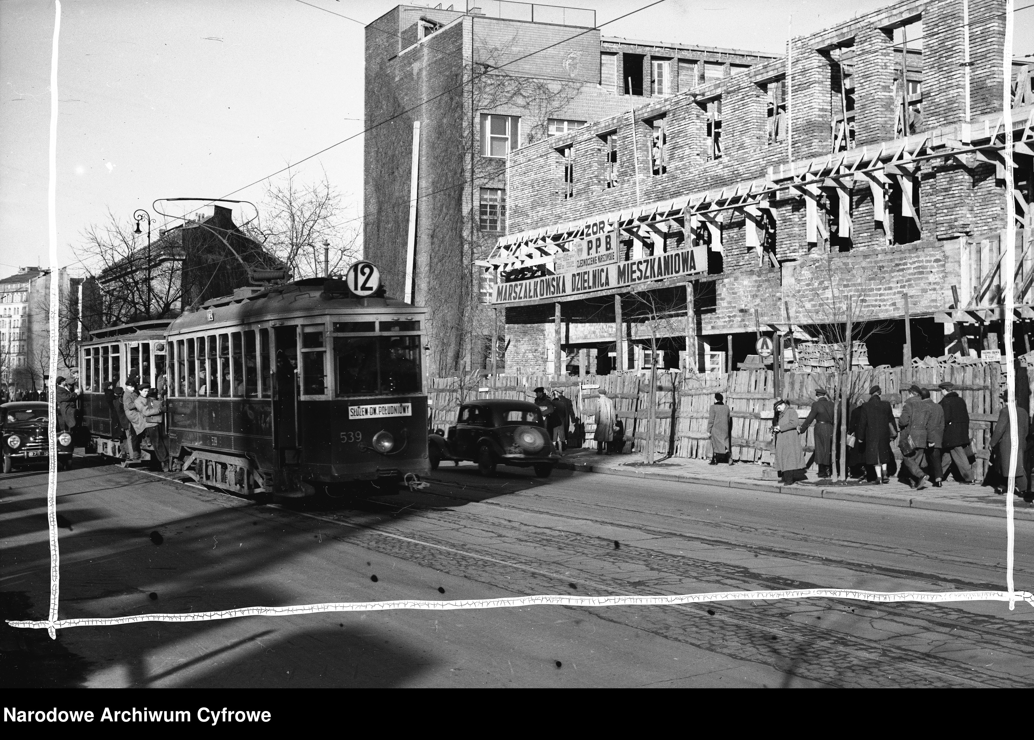 Skan z jednostki: Budowa Marszałkowskiej Dzielnicy Mieszkaniowej [MDM] w Warszawie