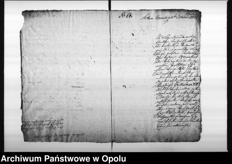 Obraz 10 z jednostki "Acta des Magistrats zu Oppeln betreffend die Ueberlassung des sogenannten städtischen Fischer Bergels an die auf der Domainen Amts Fischerey wohnenden Fischer für die Befungniss die Brücken aufzueissen Vol: I de anno 1812"