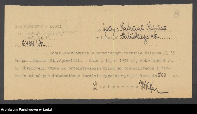 Obraz 10 z jednostki "Najman Nachman- sklep spożywczy i handel zbożem i mąką"