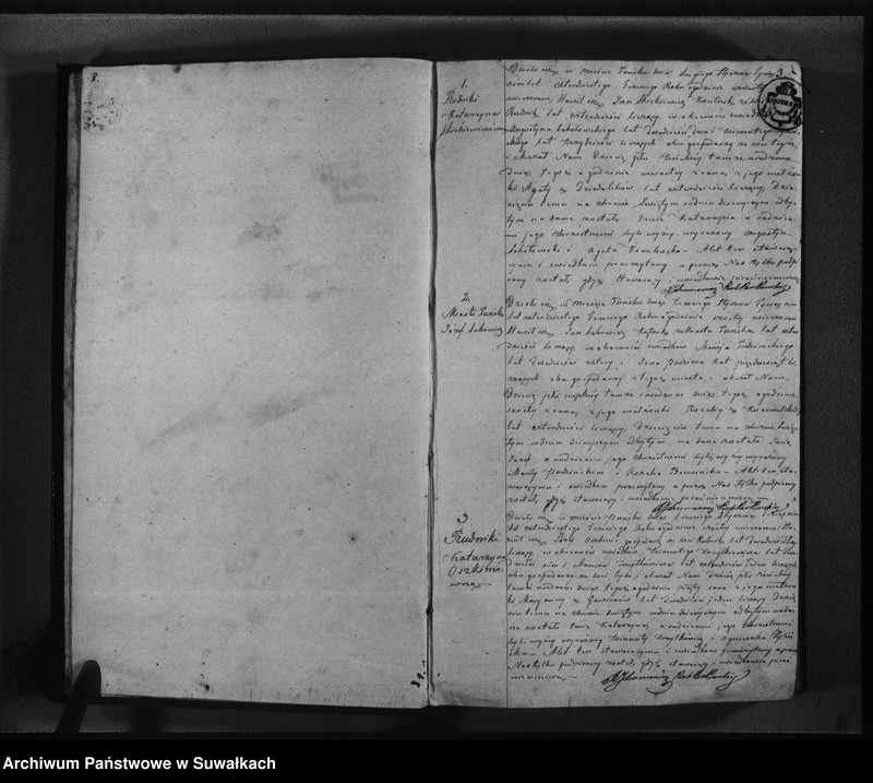 image.from.unit.number "Księga duplikat urodzonych, zaślubionych i umarłych parafiy katolickiej Puńsk na rok 1843"