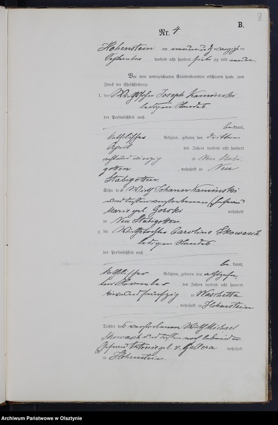 image.from.unit.number "Heiraths-Neben-Register Nr 1 - 22"