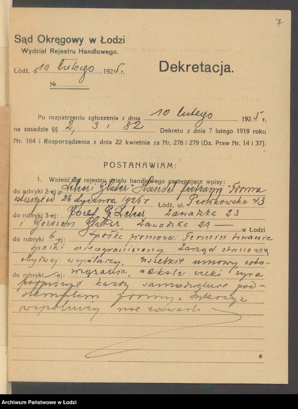 Obraz 9 z jednostki "Zelcer i Glater- handel futrami"