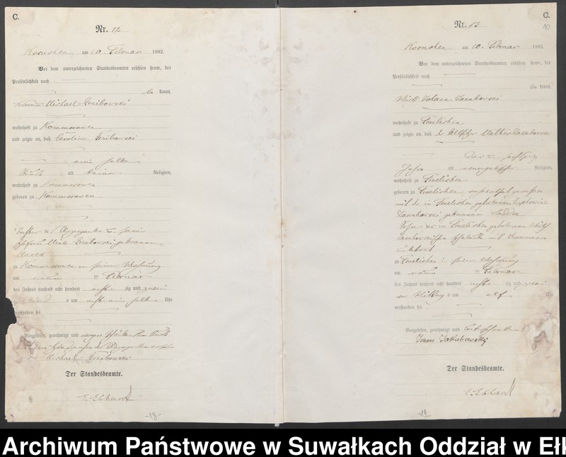 image.from.unit.number "Sterbe-Haupt-Register des Königlich Preussischen Standes-Amtes Belzonzen Kreis Johannisburg"