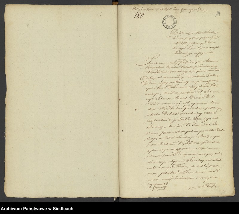 Obraz 11 z jednostki "Księga II Rok 1826 od N 176 do N 332 Adama Chojnackiego Rejenta [Akta notarialne od nr 176 do nr 332]"