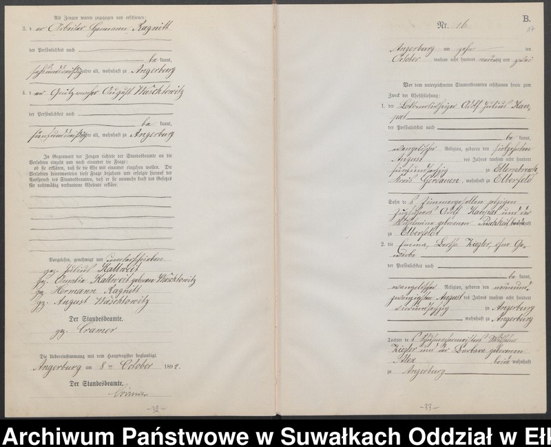 image.from.unit.number "Heiraths-Neben-Register des Preussischen Standes-Amtes Angerburg Kreis Angerburg"