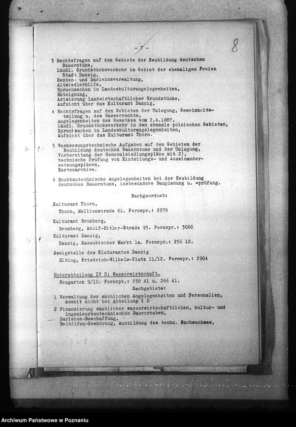 Obraz 12 z jednostki "Geschäftsverteilungsplan der Behörde des Reichsstatthalters in Danzig- Westpreussen"