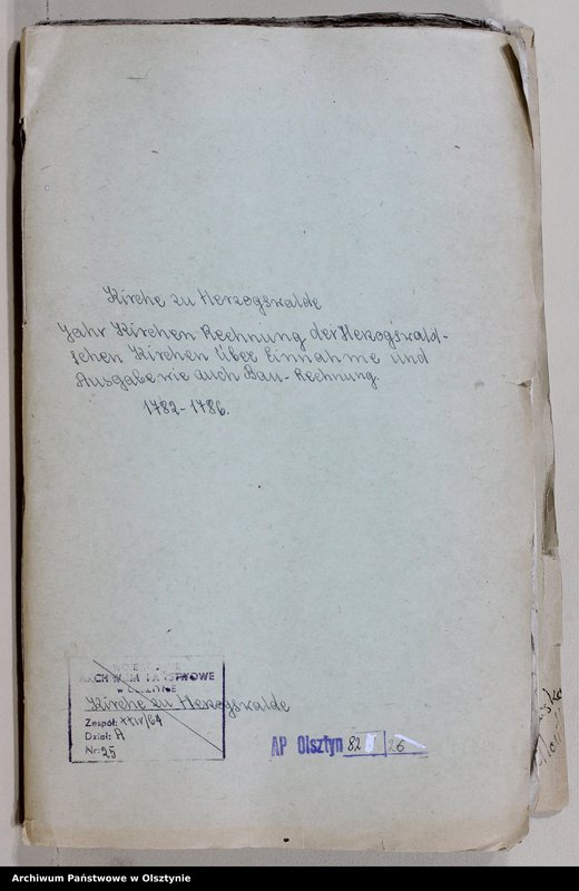 image.from.unit.number "Jahr Kirchen Rechnung der Herzogswaldschen Kirchen aller Einnahme und Ausgabe wie auch Bau-Rechnung"
