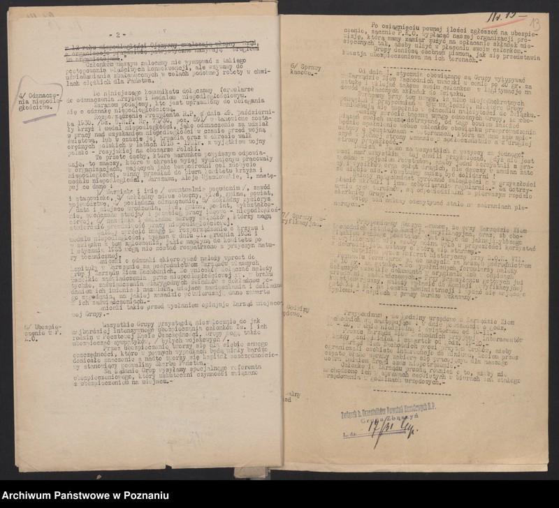 Obraz 16 z jednostki "Zbąszyń, powiat Nowy Tomyśl - komunikaty i zarządzenia Zarządu Ziem Zachodnich i Zarządu Głównego."