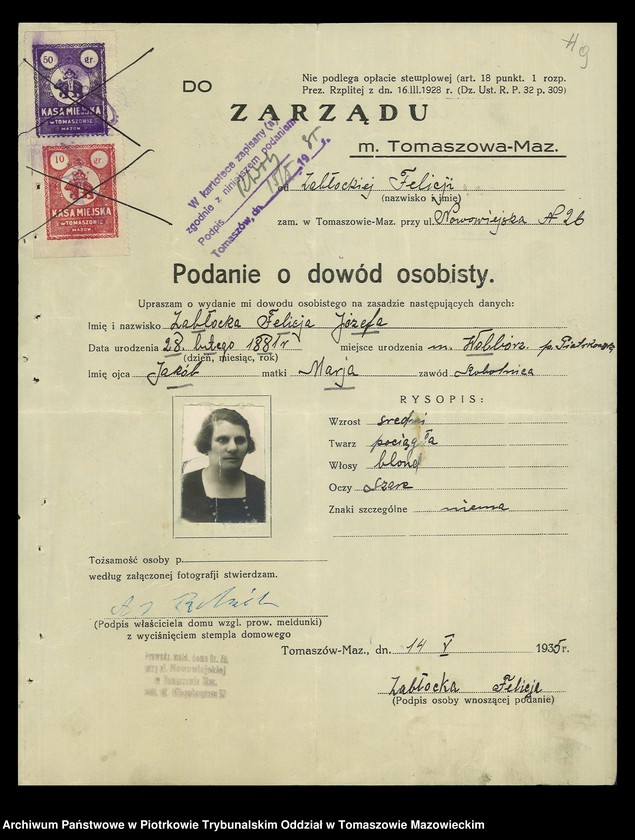 Obraz 12 z jednostki "Dowodów osobistych od nr 641 do 830. Tom IV"