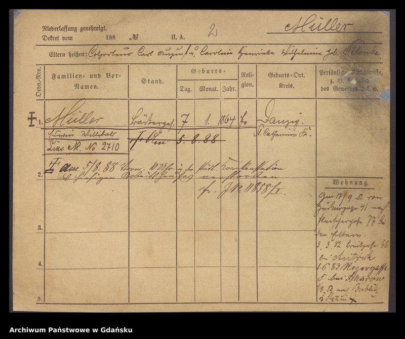 image.from.unit.number "Karty meldunkowe: Müller Edwin - Müller Gustav"