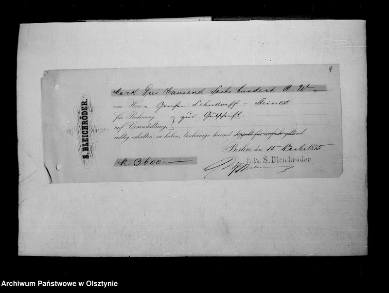 image.from.unit.number "/Akten Betr. Geldgeschäfte mit den Maklern u. Bankhäusern Broschwitz- Berlin, Soermans, Bleichröder- Berlin, Hetschal- Dresden, Dr. Strousberg Bln, Landsberger u. a. /"