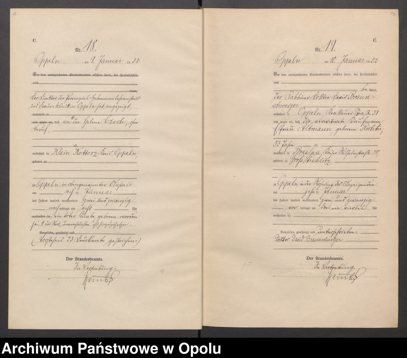 Obraz 12 z jednostki "[Rejestr zgonów] 1922 Tom I Nr 1-467"