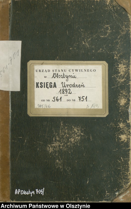 image.from.unit.number "Geburts-Haupt-Register Tom III,Nr 561 - 751"