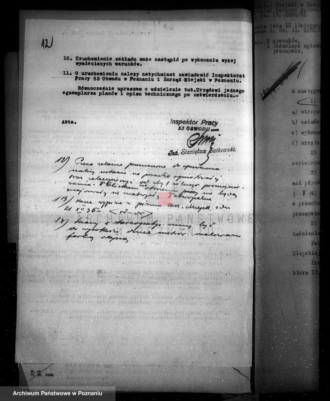 Obraz 16 z jednostki "Zatwierdzenie zakładu przemysłowego /fabryki wyrobów papierniczych firmy "Pol" w Poznaniu"