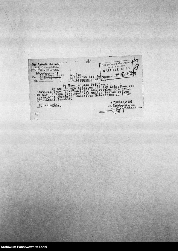 Obraz 11 z jednostki "[Korespondencja PSŻ z Centralnym Więzieniem]"