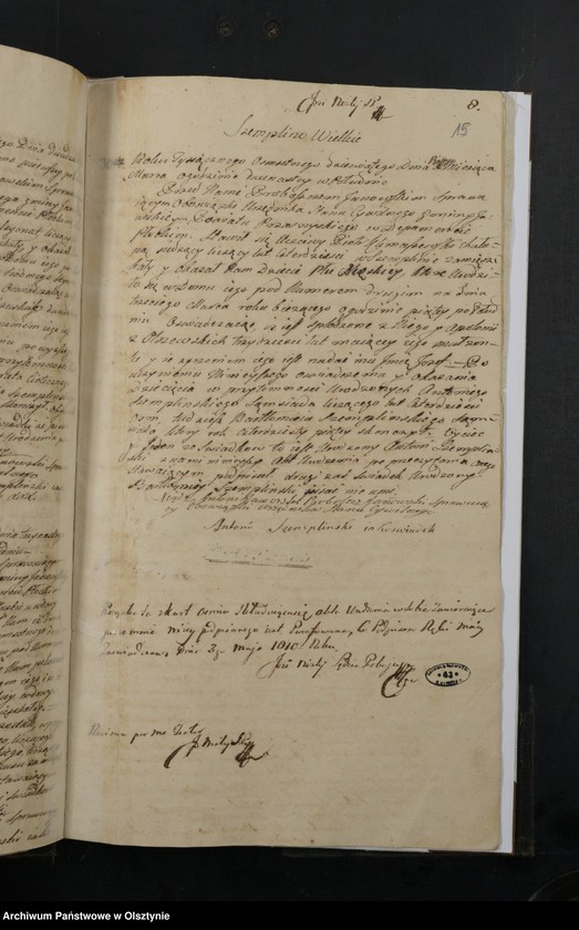 image.from.unit.number "Unicat. Akta Urodzenia Gminy Janowskiey w Departamencie Płockim, Powiecie Przasnyskim od Dnia 1-go Miesiąca Maja 1808/9 Spisane"