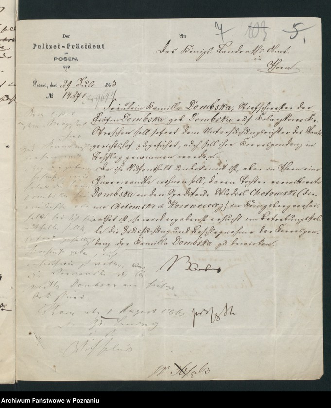 Obraz 11 z jednostki "A. betr. Fräulein Kamilla Dąbska"