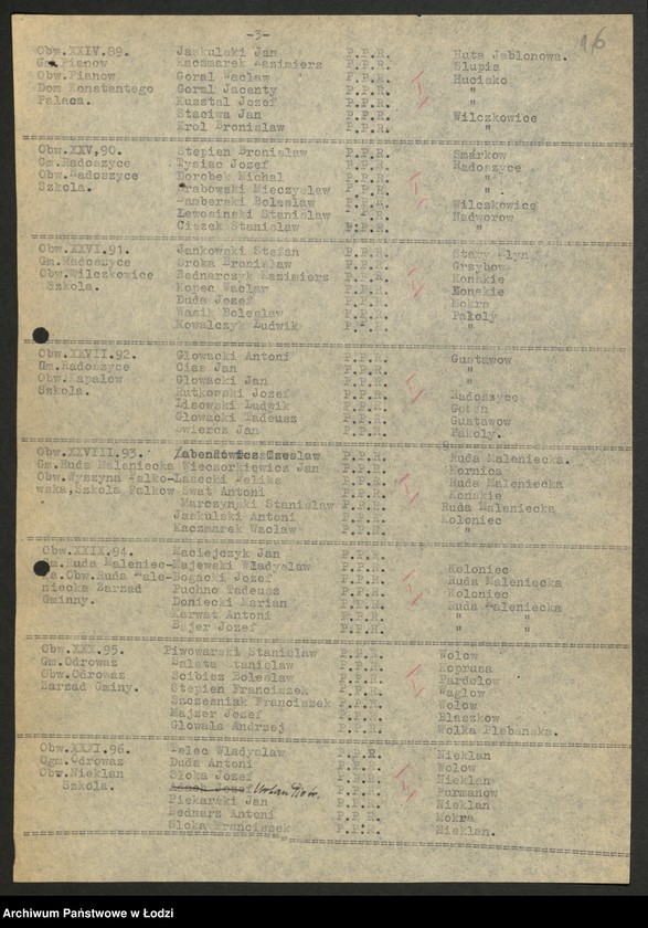 Obraz 17 z jednostki "Wybory do Sejmu okręg X powiat Końskie [- wykazy uprawnionych do głosowania, trójek partyjnych, składy Obwodowych Komisji Wyborczych ]"
