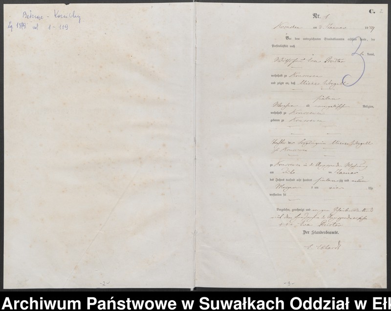 image.from.unit.number "Sterbe-Haupt-Register des Königlich Preussischen Standes-Amtes Belzonzen Kreis Johannisburg"