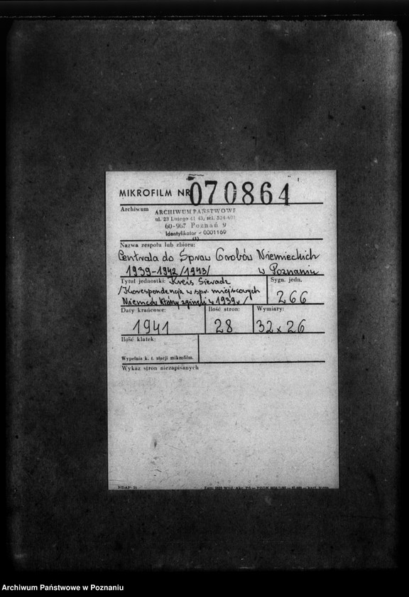 Obraz 2 z jednostki "Kreis Sieradz. Korespondencja w sprawie miejscowych Niemców, którzy zginęli w 1939 roku"