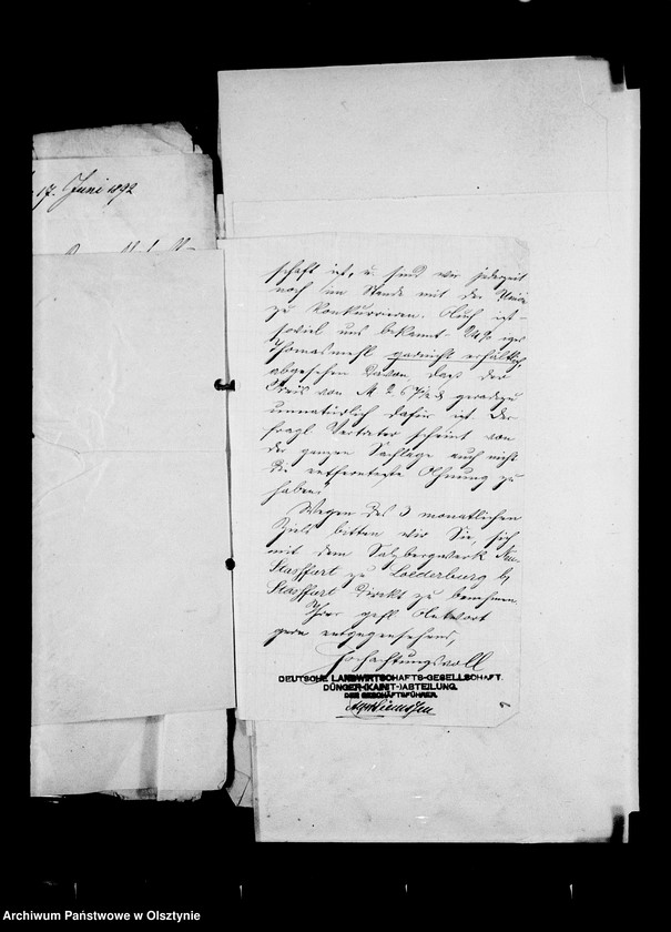 image.from.unit.number "/Korrespondenz der Deutschen Landwirtschafts Gesellschaft u. der Rechtsanwälte Steller, Axt u. Landsberger mit Dr. Stieger- Rehsau/"