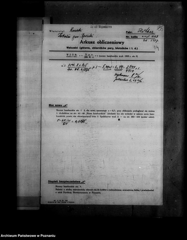 image.from.unit.number "Cegielnia F. Kowalskiego w Sielcu powiat rawicki nr woj. kotła 796"