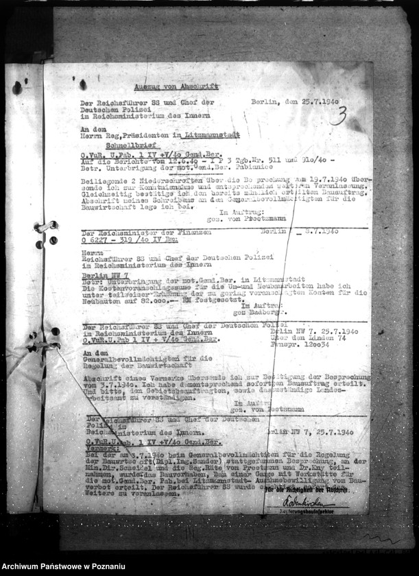 Obraz 7 z jednostki "Unterbringung der Motorisierten Gendarmerie Bereitschaft - Pabianice"