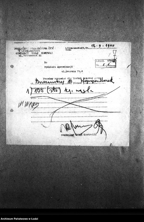 Obraz 10 z jednostki "[Kuchnia, ul. Brzezińska 10. Działalność kuchni, personel, konsumenci, kontrole]"