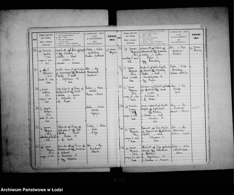 Obraz 18 z jednostki "[Ksiega urodzeń]"