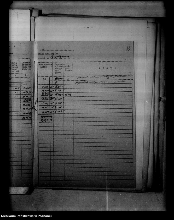 Obraz 17 z jednostki "/Wykaz szacunku przyjęcia dla państwowych nieruchomości ziemskich rozparcelowanych przed 1932/"