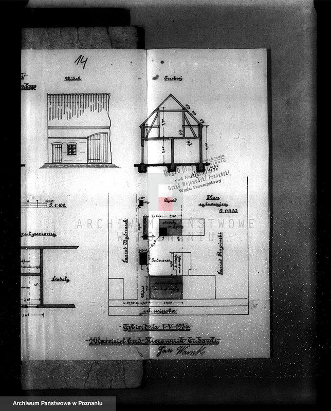 Obraz 20 z jednostki "Zatwierdzenie zakładu przemysłowego /rzeźnia i warsztat/ Jan Warnke, Gębice pow. czarnkowski"