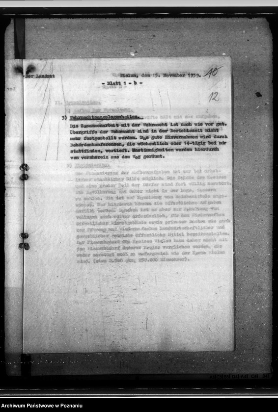 Obraz 15 z jednostki "Lageberichte aus dem Kreise Welun"