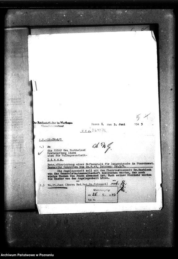 Obraz 9 z jednostki "Unterbringung von Lungenkranken - Strafgefangenen."