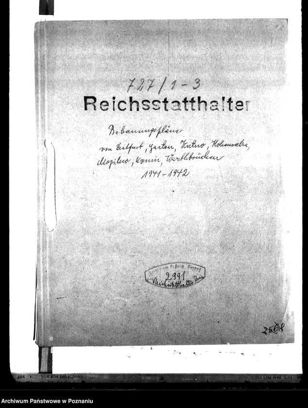 Obraz 4 z jednostki "Bebauungspläne von Dietfurt (Żnin), Gasten, Kutno, Hohensalza (Inowrocław), Mogilno, Konin, Warthbrücken (Koło)"