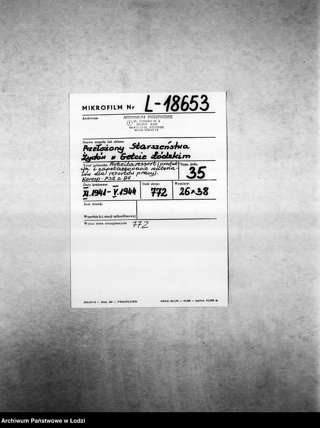 Obraz 2 z jednostki "Arbeitsressort [Produkcja i zapotrzebowanie materiałów dla resortów pracy]"