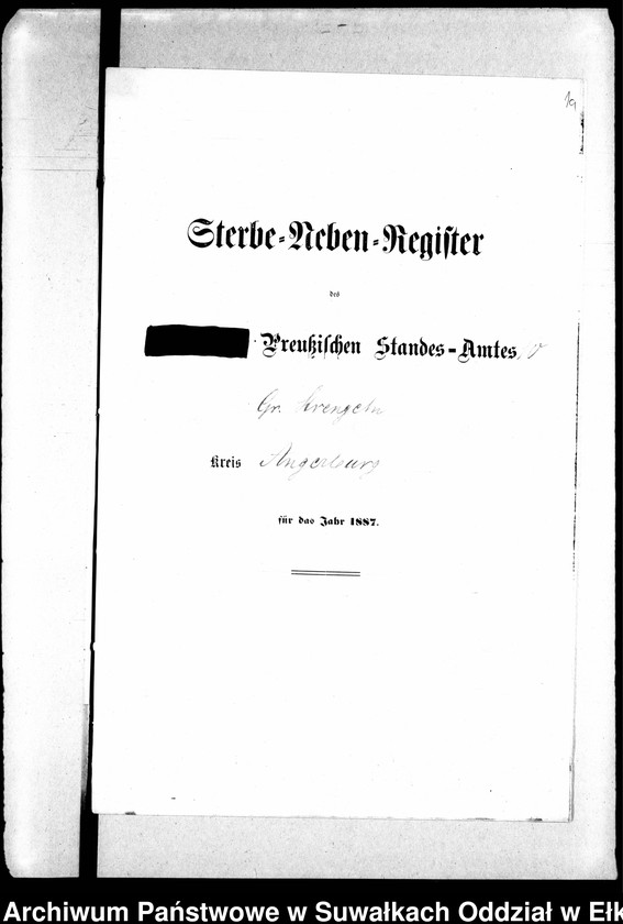 image.from.unit.number "Sterbe-Neben-Register des Preussischen Standes-Amtes Gr. Strengeln Kreis Angerburg"