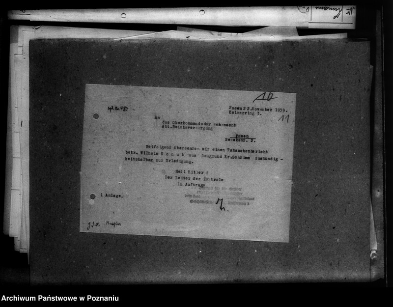 Obraz 15 z jednostki "Kreis Wreschen (Września). Wykazy miejscowych Niemców, którzy zginęli w 1939 roku - korespondecja"
