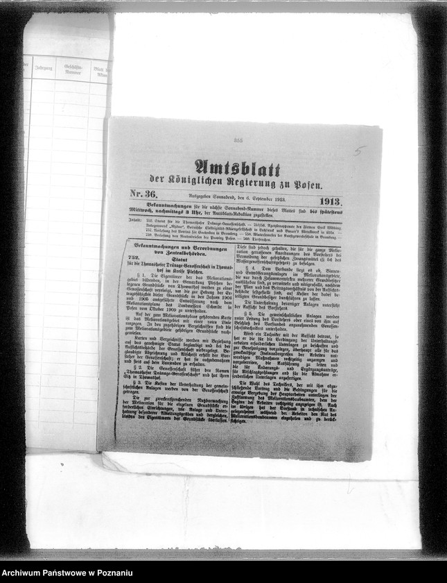 Obraz 8 z jednostki "Die Draenage-Genossenschaft Thomashof Kreis Pleschen Tomaszewo"