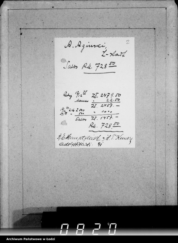 Obraz 6 z jednostki "J 1741-1760 [Wnioski Żydów z Getta o zwrot należności za towar wzięty na kredyt]"