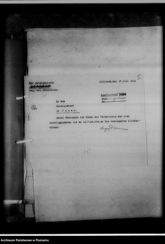 image.from.unit.number "Einziehungsprotokolle [ksiąg kościelnych] Kreis Waldrode [powiat gostyniński, województwo warszawskie]"