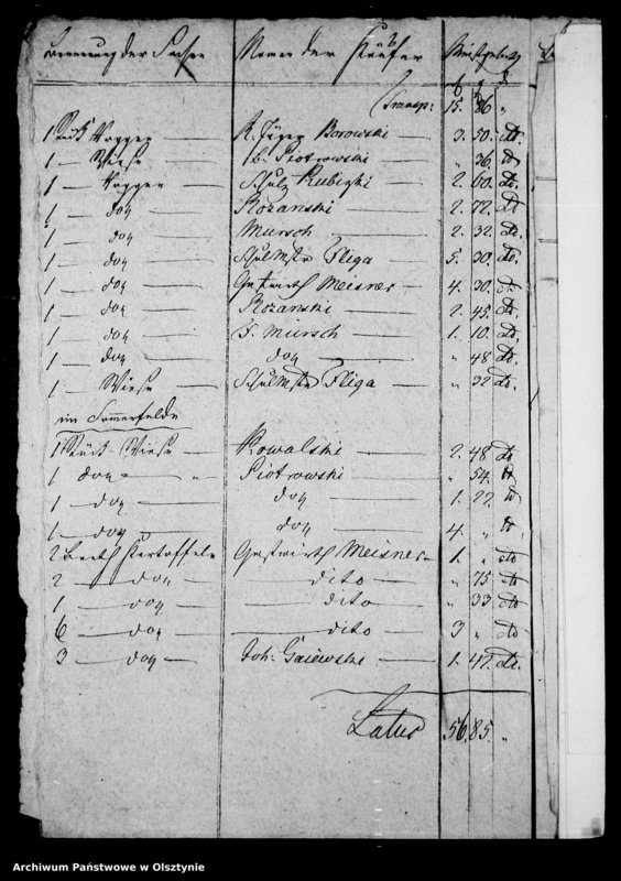 image.from.unit.number "Acta ... die Schulden halber verfügte Exmittirung des Bauern J. Orlowski aus Winckelsdorf betreffend"