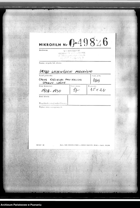 Obraz 2 z jednostki "Gmina Kościelec powiat kaliski /sprawy leśne/"